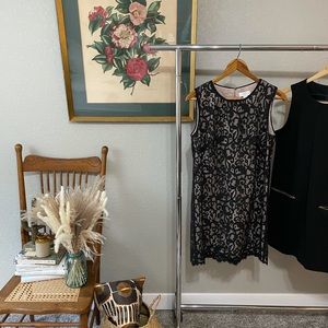 Ann Taylor Loft black lace dress
